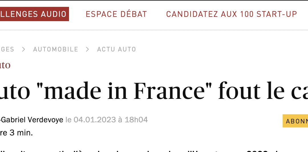 Automobile : le malaise du made in France