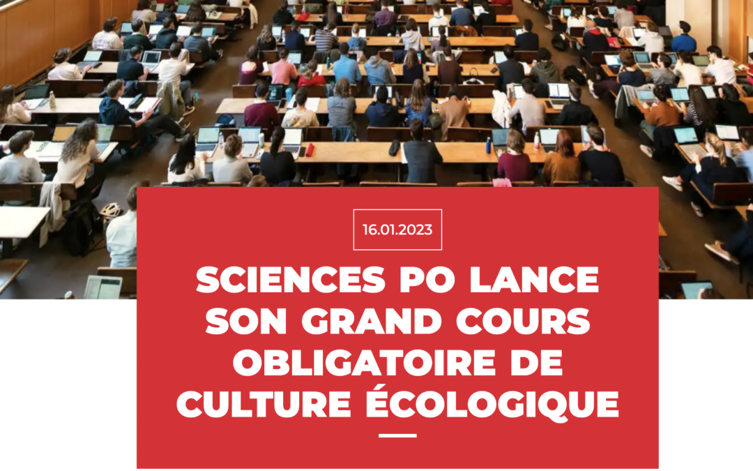 Culture écologique : un cours obligatoire à Science Po