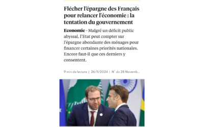 Selon L&rsquo;Express, on reparle en hauts lieux du fléchage de l’épargne des Français pour financer la réindustrialisation.