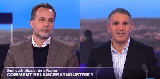 Les Forces Françaises de l’Industrie appellent à la reconquête industrielle du pays sur France24.